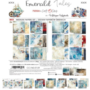 PAPIER SCRAPBOOKING-CRAFT-O-CLOCK-EMERALD TALES -20,3  CM X 20,3 CM